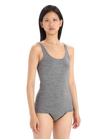 Dámské Spodní Prádlo Icebreaker Merino Siren Tank Top Šedé | CZ 1232YXFU